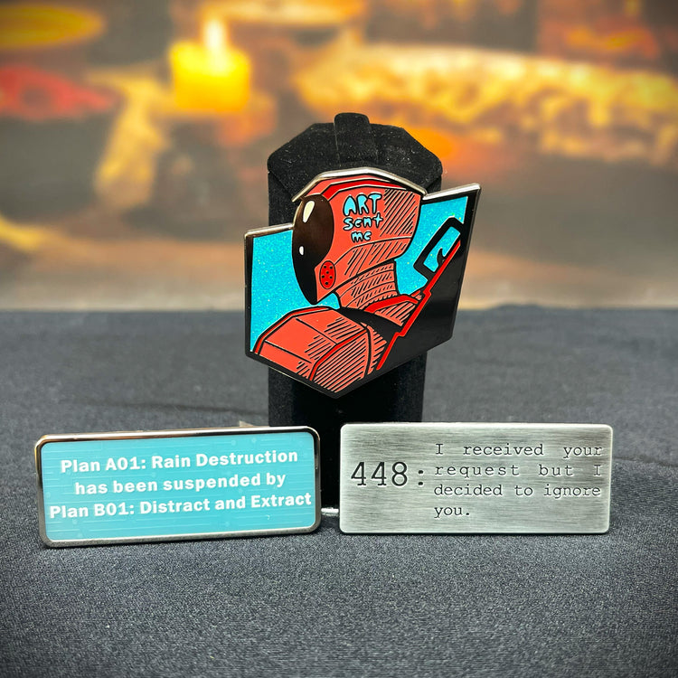 Murderbot Pins: Complete set of 3