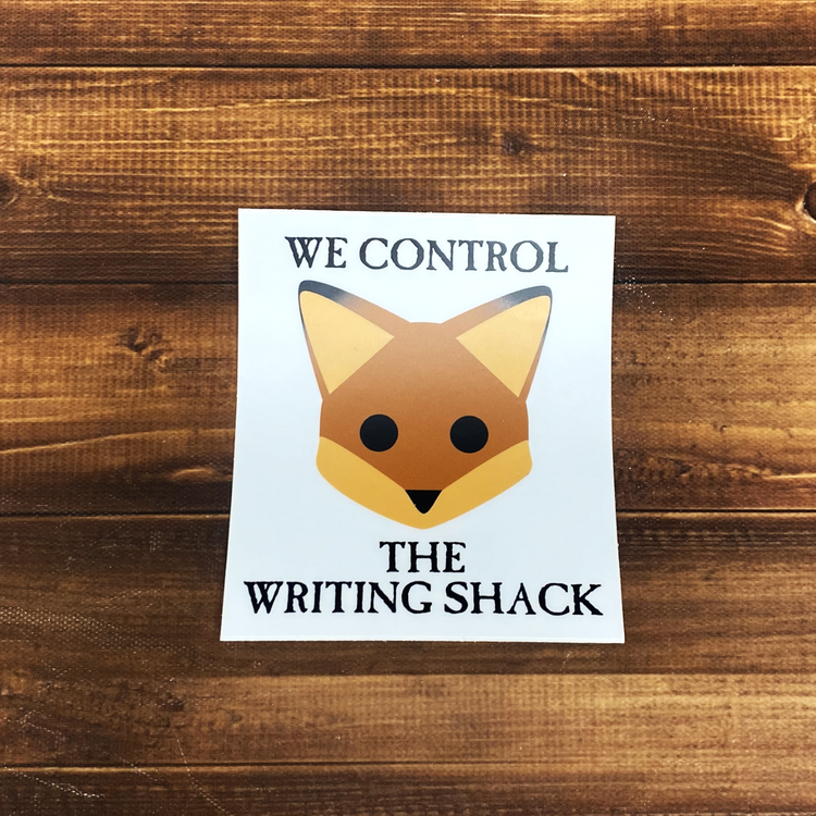 Foxes Control the Writing Shack Sticker