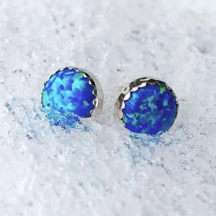 The Winter Knight's Ice Opal Earring