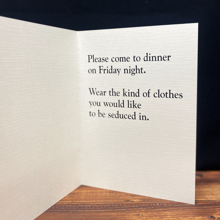You are Invited to a Seduction Greeting Card