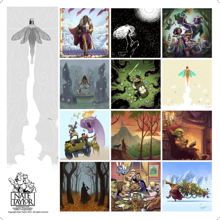 2022 Art Calendar by Nate Taylor