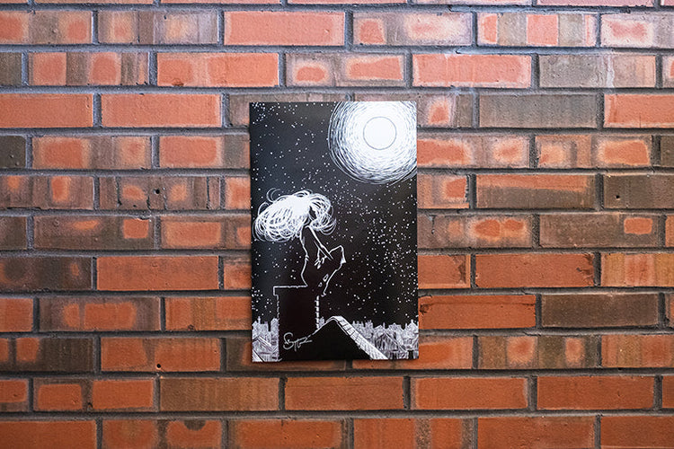 Auri and the Moon Art Print