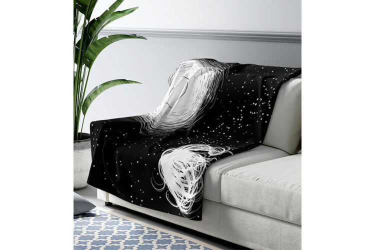 Auri and the Moon Fleece Blanket