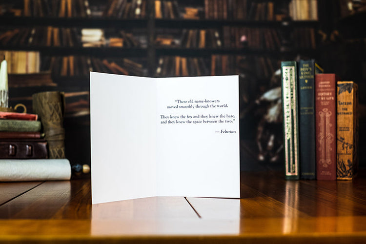 Curious Lovers Greeting Card - Quoted