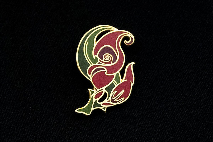 Selas Flower Pin (Red)