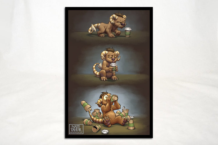 Art - Coffee Critter Triptych Print