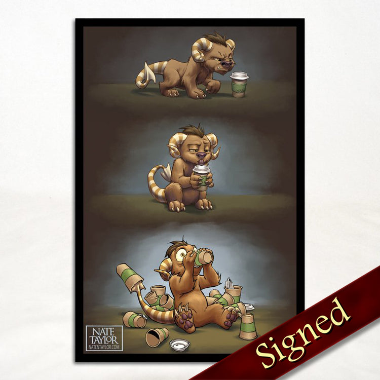 Coffee Critter Triptych Art Print