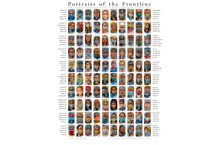 Portraits of the Frontline Art Print by Julia Maddalina