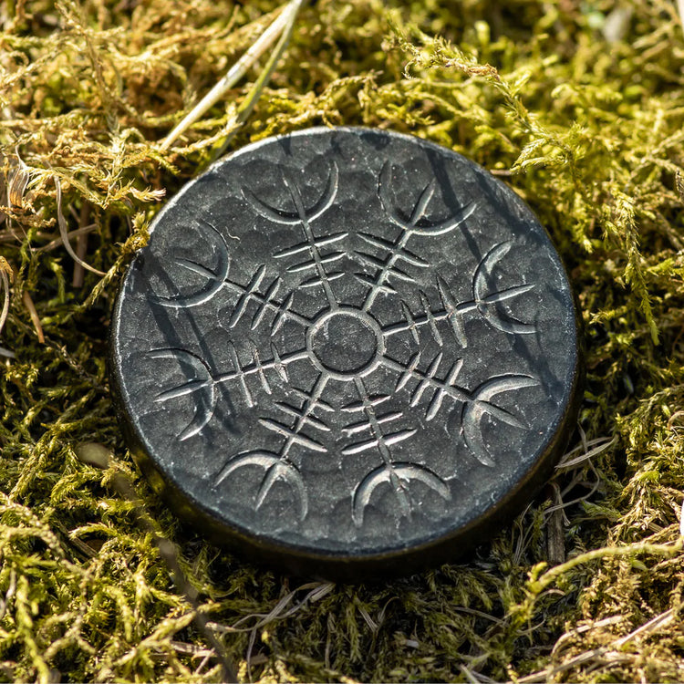 Norse Dual Stave in Iron Coin