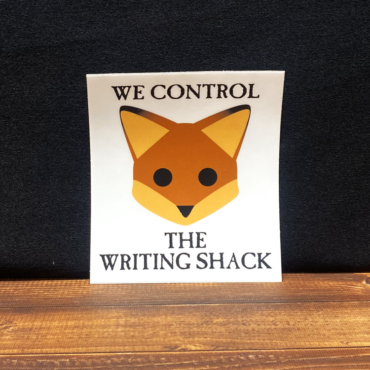 Foxes Control the Writing Shack Sticker