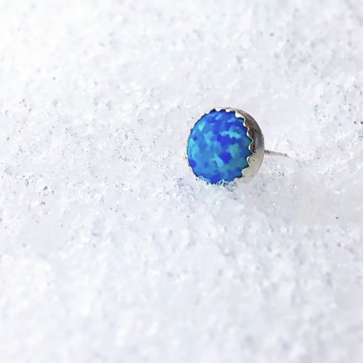 The Winter Knight's Ice Opal Earring