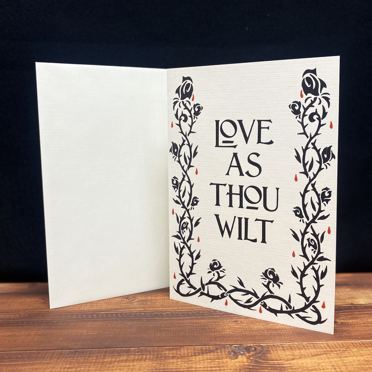 Love As Thou Wilt Greeting Card