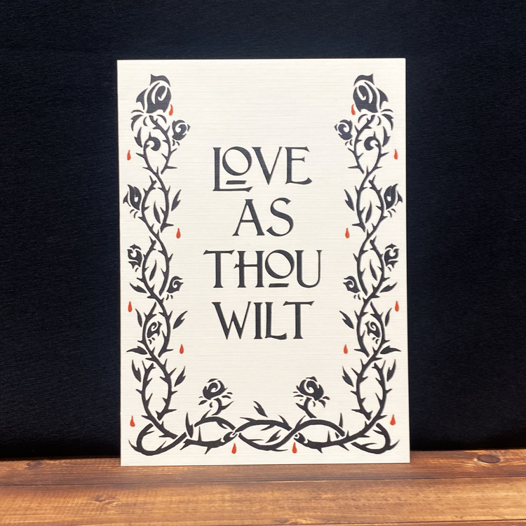 Love As Thou Wilt Greeting Card