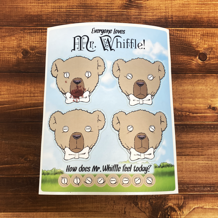 The Expressions of Mr. Whiffle Sticker Sheet