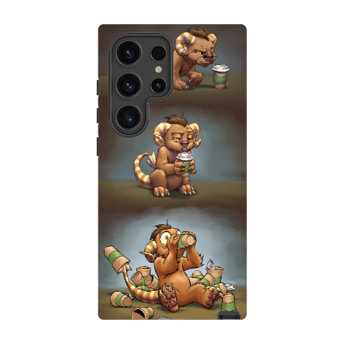 Coffee Critter Triptych Phone Case - Tough