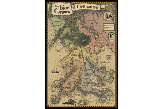 Art - Anniversary Edition Four Corners Of Civilization Map