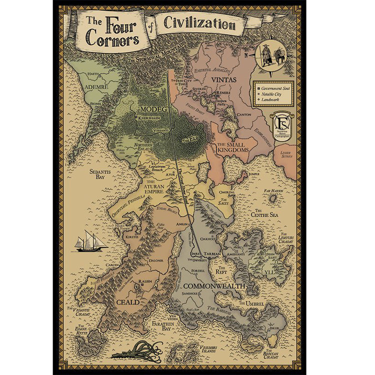 Anniversary Edition Four Corners of Civilization Map