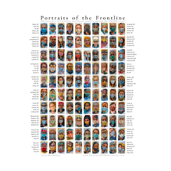 Portraits of the Frontline Art Print by Julia Maddalina