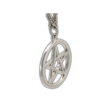 Bewitching Delicate Pentagram Pendant – Super Silver