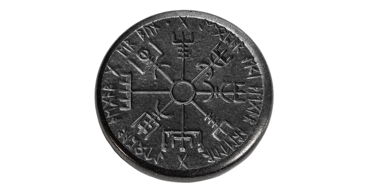 Norse Dual Stave in Iron Coin