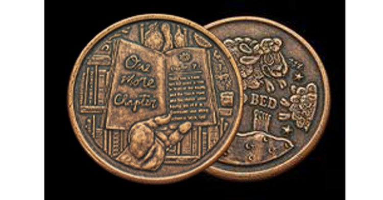 "One More Chapter/Go To Bed" Decision Maker Coin